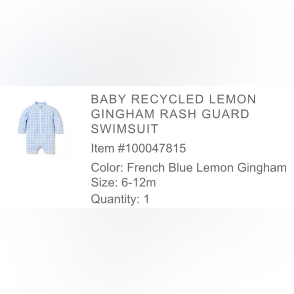 Janie & Jack Baby Rash Guard 6-12m